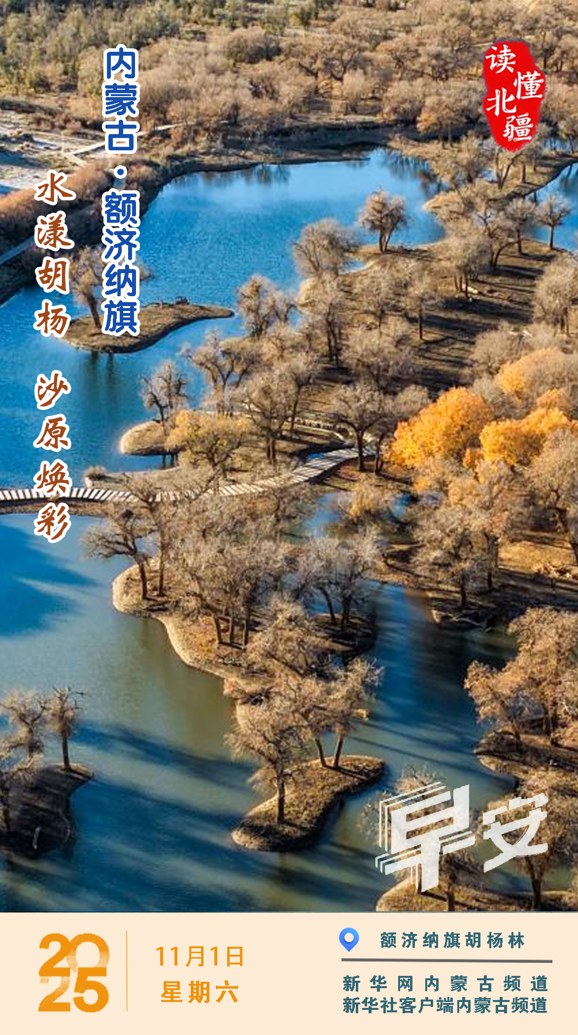 讀懂北疆丨水漾胡楊 沙原煥彩 內蒙古額濟納旗