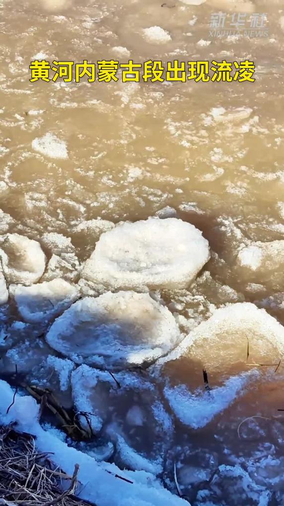 黃河內蒙古段出現流凌