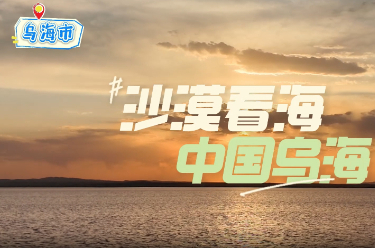 中国乌海 沙漠看海