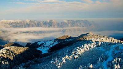 神农架雾凇的冰雪仙境